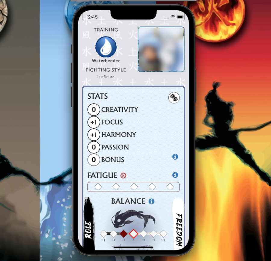 image: character sheet on desktop