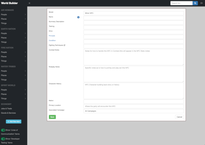image: GM World Builder entry form